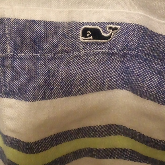 Vineyard Vines Striped Long Sleeve Slim Fit Tucker Shirt - Size S - Picture 2 of 4